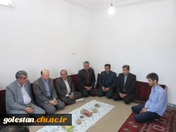حضور سرپرست دانشگاه فرهنگیان و مدیرکل آموزش و پرورش استان در منزل دانشجو رضا ایگدری 8