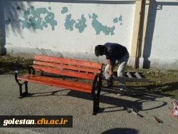 تصاویری از عملیات نصب میزو صندلی در محوطه ی دانشگاه 5