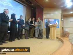 همایش بزرگداشت هفته پژوهش و تجلیل از پژوهشگران برتر استانی دانشگاه فرهنگیان با حضور دکتر ساکی برگزار شد. 2