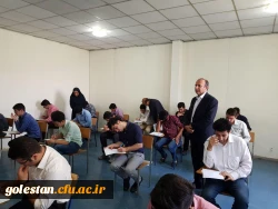 بازدید سرپرست دانشگاه و رؤسای ادارات استان از جلسه امتحانات پردیس آیت الله خامنه ای 3