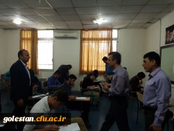 بازدید سرپرست دانشگاه و رؤسای ادارات استان از جلسه امتحانات پردیس آیت الله خامنه ای 6