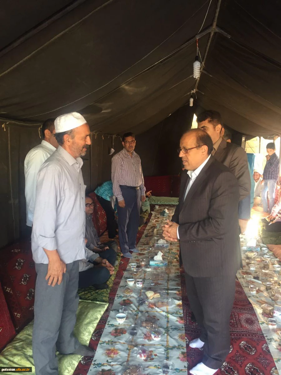 تصاویری از حضور سرپرست دانشگاه در مراسم قرائت فانحه به مناسبت درگذشت دانشجوی فقید مایسا حاجیلی دوجی  4