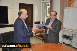 جلسه عقدتقاهم نامه بین دانشگاه فرهنگیان و مرکز بهداشت استان برگزار گردید. 7