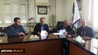 تفاهم نامه همکاری مشترک  علمی- پژوهشی فی مابین دانشگاه مازندران و دانشگاه فرهنگیان استان گلستان ، دکتر سید خلاق میرنیا و دکتر محمد باقر مسعودی