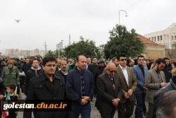 برگزاری مراسم تشییع و خاکسپاری دو شهید گمنام در دانشگاه آزاد اسلامی واحد گرگان  3