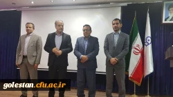 جلسه تکریم و معارفه سرپرست مدیریت امور پردیس های استان گلستان با حضور دکتر طاهری نیا برگزار شد. 2