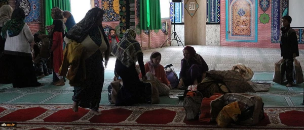 اسکان خانواده های سیل زده در دانشگاه فرهنگیان استان گلستان 2