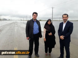 بازدید معاون آموزش و تحصیلات تکمیلی دانشگاه فرهنگیان از مناطق سیل زده استان گلستان 5