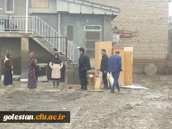 بازدید معاون آموزش و تحصیلات تکمیلی دانشگاه فرهنگیان از مناطق سیل زده استان گلستان 6