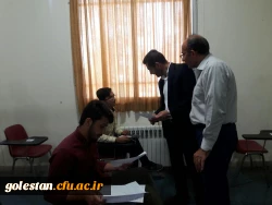 بازدید دکتر مازندرانی سرپرست دانشگاه فرهنگیان گلستان از امتحانات پایان ترم دانشجویان پردیس آیت الله خامنه ای گرگان 3