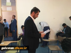 بازدید دکتر مازندرانی سرپرست دانشگاه فرهنگیان گلستان از امتحانات پایان ترم دانشجویان پردیس آیت الله خامنه ای گرگان 7