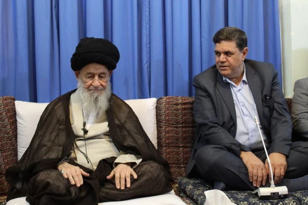 دیدار اعضای هیئت رئیسه و مدیران استانی دانشگاه فرهنگیان سراسر کشور با مرجع تقلید جهان تشییع حضرت آیت الله العظمی علوی گرگانی 3