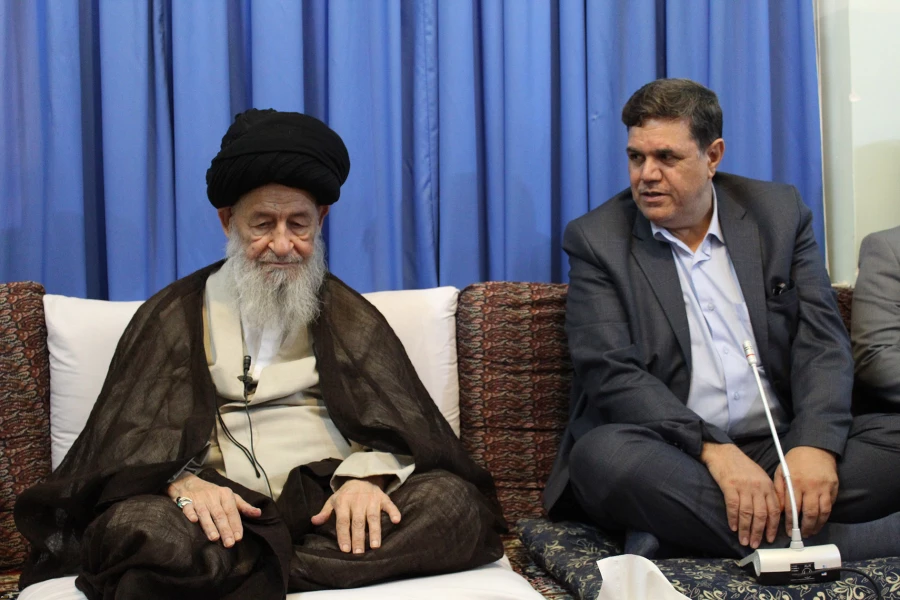 دیدار اعضای هیئت رئیسه و مدیران استانی دانشگاه فرهنگیان سراسر کشور با مرجع تقلید جهان تشییع حضرت آیت الله العظمی علوی گرگانی 3