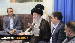 دیدار اعضای هیئت رئیسه و مدیران استانی دانشگاه فرهنگیان سراسر کشور با مرجع تقلید جهان تشییع حضرت آیت الله العظمی علوی گرگانی 5