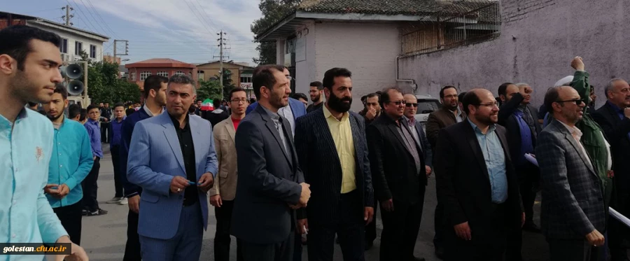 حضور سرپرست دانشگاه فرهنگیان استان گلستان در راهپیمایی یوم الله 13 آبان گرگان 2