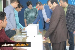 بازدید دکتر اسماعیل اولی، مدیرکل پشتیبانی و تولید علم بومی سازمان مرکزی و دکتر مازندرانی، سرپرست دانشگاه فرهنگیان استان گلستان از محل برگزاری انتخابات انجمن های علمی پردیس آیت الله خامنه ای 4