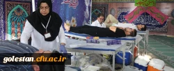 اهدای خون توسط دانشجومعلمان  پردیس آیت الله خامنه ای، به همراه سرپرست دانشگاه فرهنگیان استان و سرپرست پردیس 2