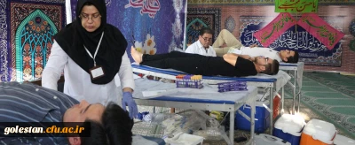 اهدای خون توسط دانشجومعلمان پردیس آیت الله خامنه ای، به همراه سرپرست دانشگاه فرهنگیان استان و سرپرست پردیس