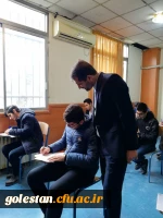 بازدید دکتر مازندرانی از جلسه امتحانات پایان نیمسال اول سال تحصیلی 99-98 پردیس آیت الله خامنه ای 4