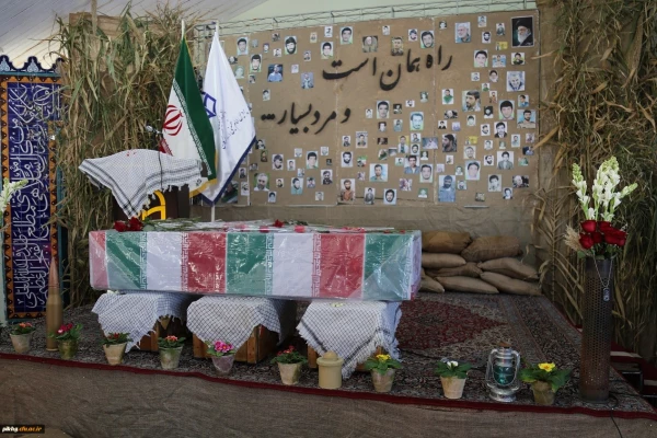 مراسم استقبال از پیکر مطهر شهید گمنام دفاع مقدس در پردیس امام خمینی (ره)گرگان 6