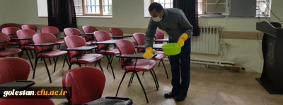 همزمان با گسترش بیماری کرونا

فعالیت های صورت گرفته به منظور پیشگیری از شیوع ویروس کرونا در پردیس های دانشگاه فرهنگیان گلستان