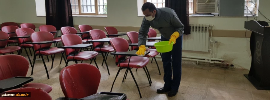 فعالیت های صورت گرفته به منظور پیشگیری از شیوع ویروس کرونا در پردیس های دانشگاه فرهنگیان گلستان 2