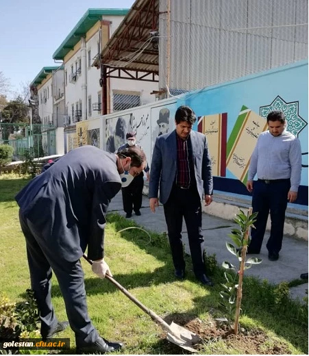 مراسم درختکاری در پردیس آیت الله خامنه ای گرگان