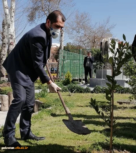 مراسم درختکاری در پردیس آیت الله خامنه ای گرگان