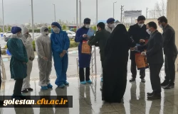 دکتر مازندرانی سرپرست دانشگاه فرهنگیان گلستان با حضور در بیمارستان شهدای بندرگز از کادر درمان تقدیر به عمل آورد. 5