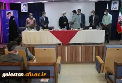 اولین جلسه شورای اداری دانشگاه با رعایت پرتکل های بهداشتی برگزار شد.
 6