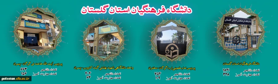 آمار دانشجویان دانشگاه فرهنگیان گلستان  2