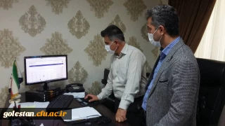بازدید سرپرست واحد دانشگاهی شهید بهشتی گنبد کاووس از انتخابات مجازی شورای صنفی 