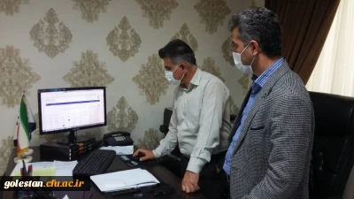 بازدید سرپرست واحد دانشگاهی شهید بهشتی گنبد کاووس از انتخابات مجازی شورای صنفی 