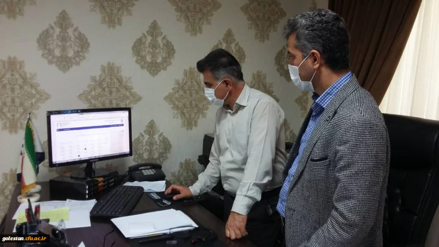 بازدید سرپرست واحد دانشگاهی شهید بهشتی گنبد کاووس از انتخابات مجازی شورای صنفی  2