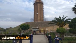 پیاده روی و ورزش صبحگاهی کارکنان واحد دانشگاهی شهید بهشتی گنبد کاووس در برج قابوس (میل گنبد)  2