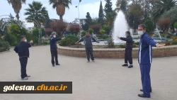 پیاده روی و ورزش صبحگاهی کارکنان واحد دانشگاهی شهید بهشتی گنبد کاووس در برج قابوس (میل گنبد)  3