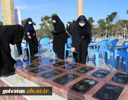 غبارروبی ،عطر افشانی و زیارت مزار گلزار شهدای گمنام در امامزاده عبدالله گرگان. 3