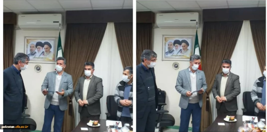 جلسه معارفه معاون هماهنگی واحد دانشگاهی شهید بهشتی گنبد کاووس با حضور آقای میردیلمی ریاست محترم این واحد دانشگاهی و کارکنان این مجموعه برگزارشد.  4