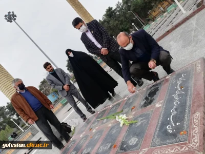 حضور در گلزار شهدای امام زاده عبدالله شهرستان گرگان و غبار روبی و عطر افشانی مزار شهدای گمنام دفاع مقدس