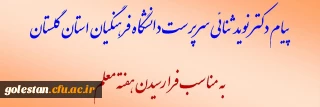 پیام دکتر نوید ثنائی سرپرست دانشگاه فرهنگیان استان گلستان به مناسبت هفته معلم