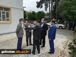 بازدید مشاور محترم معاونت طرح و برنامه و اداری و مالی دانشگاه فرهنگیان جناب آقای دکتر دلقندی ومدیرکل دفتر مرکزی حراست دانشگاه فرهنگیان جناب آقای دکتر حوری از واحد دانشگاهی شهید بهشتی گنبد کاووس  2