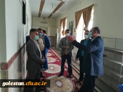 بازدید مشاور محترم معاونت طرح و برنامه و اداری و مالی دانشگاه فرهنگیان جناب آقای دکتر دلقندی ومدیرکل دفتر مرکزی حراست دانشگاه فرهنگیان جناب آقای دکتر حوری از واحد دانشگاهی شهید بهشتی گنبد کاووس  3