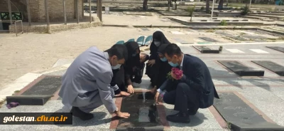 آیین غبارروبی و عطرافشانی مزار شهدا به مناسبت سوم خرداد سالروز حماسه آزادسازی خرمشهر