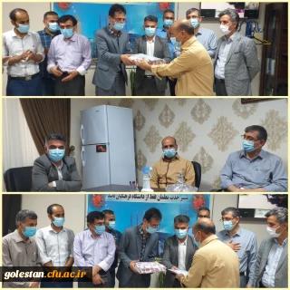 در واحد دانشگاهی شهید بهشتی گنبد کاووس صورت گرفت؛

به مناسبت فرارسیدن فرخنده میلاد امام رضا علیه السلام از همکار این واحد دانشگاهی که هم نام با این امام رئوف بود با اهدای لوح تقدیر و جایزه ای قدردانی شد. 