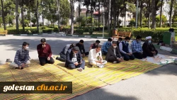 مراسم نماز جماعت ظهر و زیارت عاشورا و غبار روبی و عطر افشانی مزار مطهر شهدای گمنام شهرستان گنبد کاووس 4