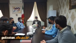 جلسه هم اندیشی بسیج دانشجویی با حضور آقای میردیلمی رئیس واحد دانشگاهی شهید بهشتی گنبد کاووس و آقای سرگلزائی مسئول بسیج دانشجویی این واحد دانشگاهی برگزارشد.  2