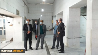 بازدید سرپرست پردیس های دانشگاه فرهنگیان استان گلستان دکتر ثنائی و معاون هماهنگی پردیس های دانشگاه فرهنگیان استان گلستان علی اکبر قندهاری به همراه هیئت همراه از اجرای طرح های آماده سازی سراهای دانشجویی و فضاهای فیزیکی واحد دانشگاهی شهید بهشتی گنبد کاووس 