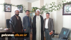 نشست صمیمی میردیلمی سرپرست واحد دانشگاهی شهید بهشتی گنبد کاووس با آیت الله ابراهیمی فر، تولیت وعضو شورای عالی حوزه استان گلستان و مدرس درس خارج حوزه علمیه درقم 2