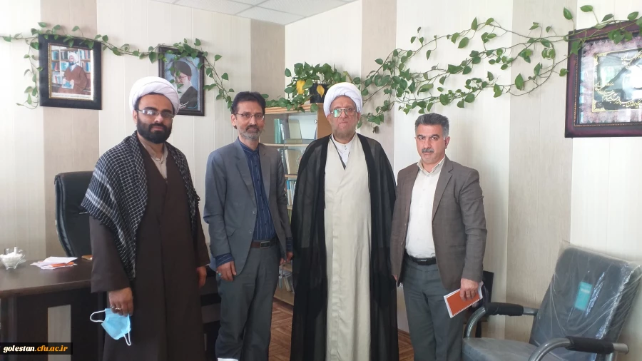 نشست صمیمی میردیلمی سرپرست واحد دانشگاهی شهید بهشتی گنبد کاووس با آیت الله ابراهیمی فر، تولیت وعضو شورای عالی حوزه استان گلستان و مدرس درس خارج حوزه علمیه درقم 2