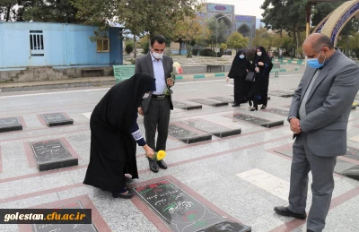 آئین غبار روبی ، عطر افشانی و زیارت مزار شهدا به مناسبت گرامیداشت هفته بسیج 